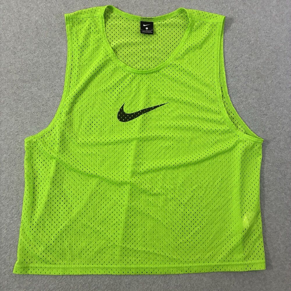Nike Men’s Large Neon Green Mesh Training Scrimmage Vest Swoosh Athletic